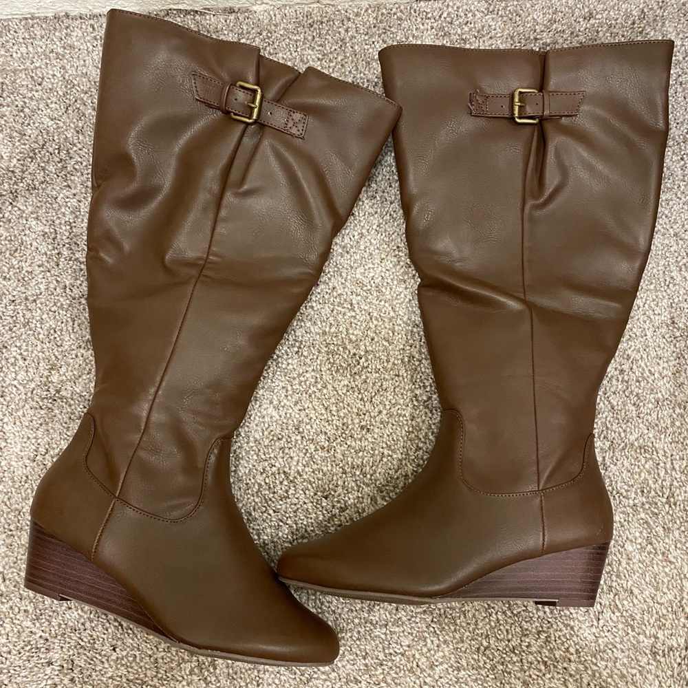 Torrid knee high wedge boots